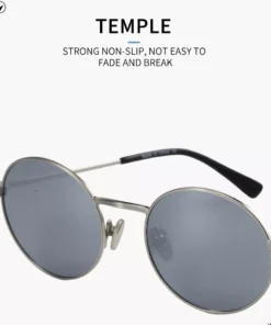 Luxury Round Polarized Mirror Sunglasses for Women – UV400 Protection