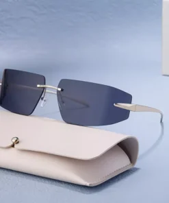 Luxury Rimless Rectangular Sunglasses