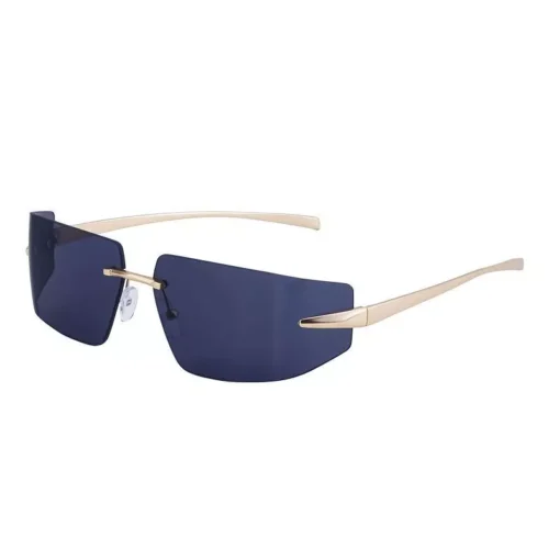 Luxury Rimless Rectangular Sunglasses - Image 5