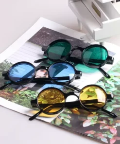 Colorful Steampunk Round Sunglasses