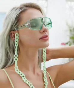 Oversized Steampunk Shield Sunglasses