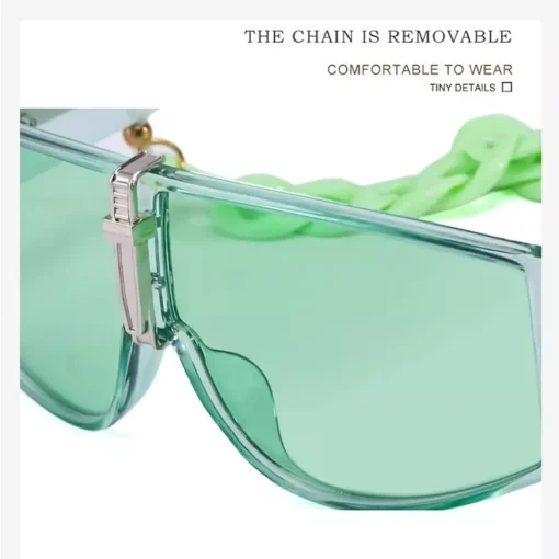 Oversized Steampunk Shield Sunglasses - Image 4