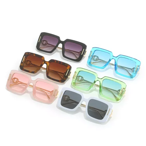 Trendy Square Punk Sunglasses - Image 5