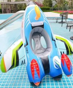 Inflatable Airplane Swim Ring with Seat for Kids