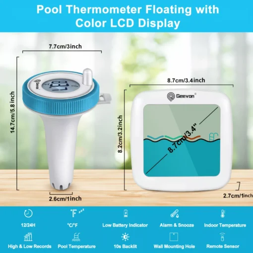 Wireless Floating Pool Thermometer with Indoor Humidity Monitor - Image 7