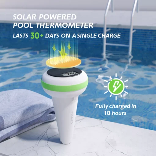 Solar Wireless 300m Range Floating Pool Thermometer Set - Image 4
