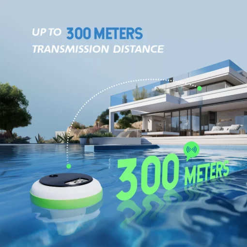 Solar Wireless 300m Range Floating Pool Thermometer Set - Image 2