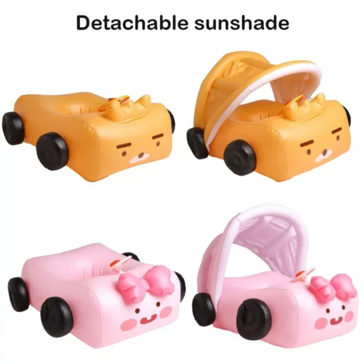 Inflatable Car Style Swimming Seat Ring for Kids - Image 6