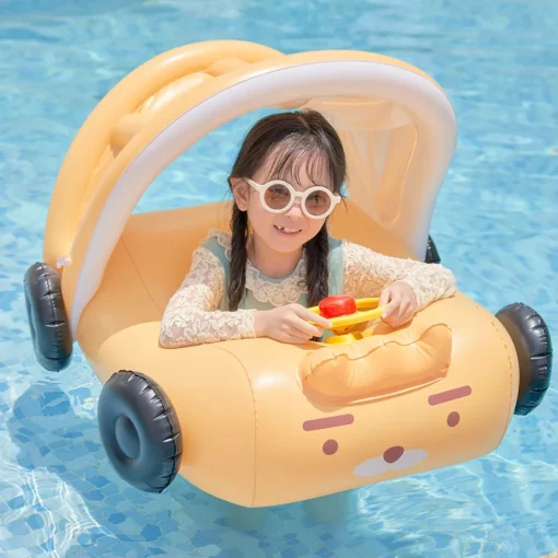 Inflatable Car Style Swimming Seat Ring for Kids - Image 3