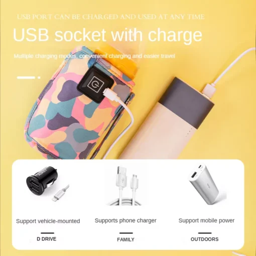 USB Milk Water Warmer Travel Stroller Insulated Bag - Image 6