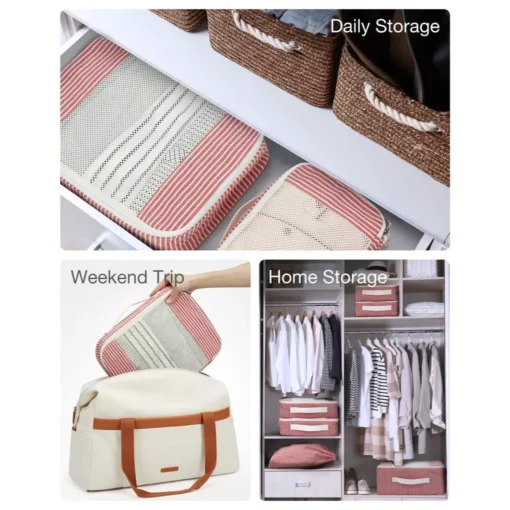 Eco-Friendly Foldable Travel Packing Cubes – 6 Piece Set - Image 2