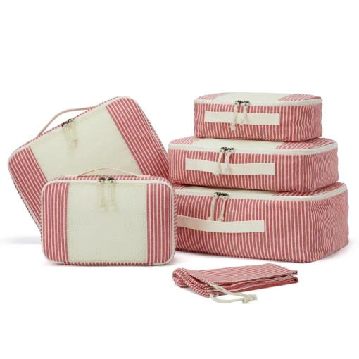 Eco-Friendly Foldable Travel Packing Cubes – 6 Piece Set