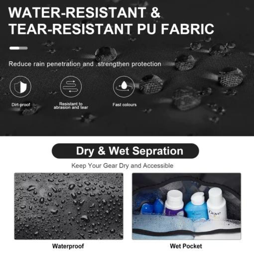 Men’s Waterproof Travel Bag with Shoe Compartment - Image 6