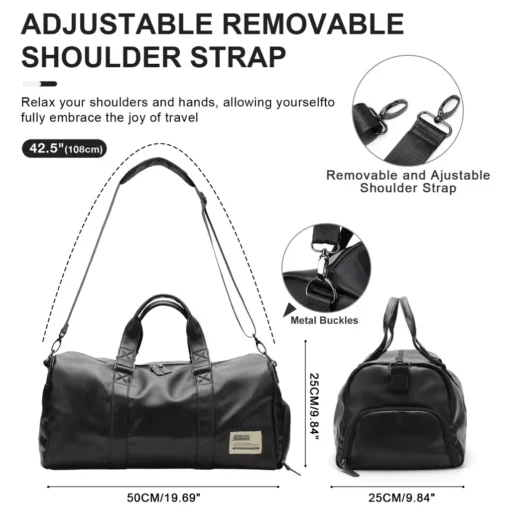Men’s Waterproof Travel Bag with Shoe Compartment - Image 4