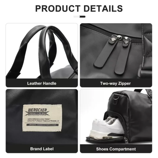 Men’s Waterproof Travel Bag with Shoe Compartment - Image 5