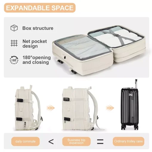 Expandable Travel Laptop Backpack - Image 6