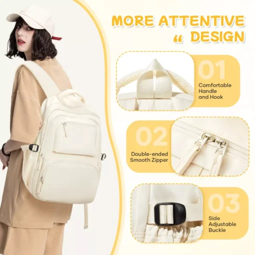 Lightweight Anti-Theft 15.6-inch Laptop Backpack for Women - Image 2
