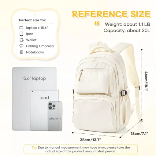 Lightweight Anti-Theft 15.6-inch Laptop Backpack for Women - Image 6
