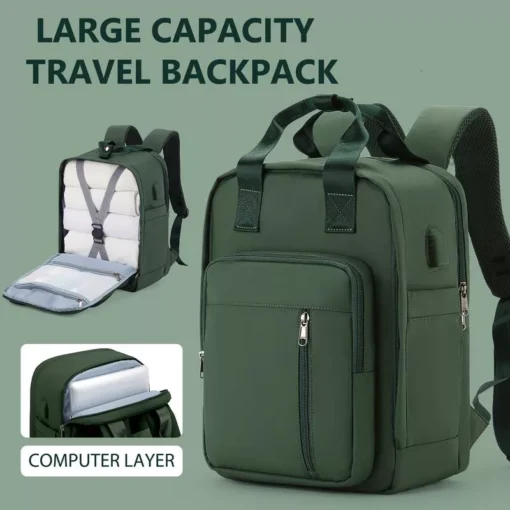 Waterproof Multi-Function Travel Backpack with USB Charging Port - Image 2