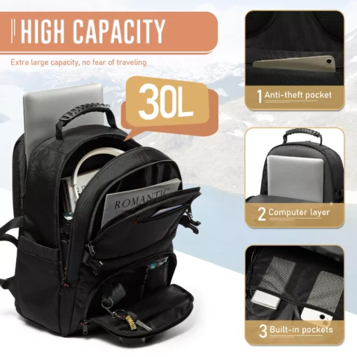 Business Travel Laptop Backpack - Image 4