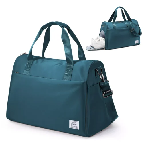 Men’s Travel Duffle Bag with Shoe Compartment – Waterproof Carry-On Gym Tote