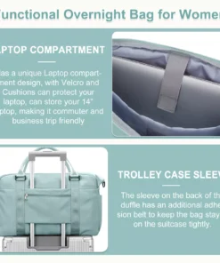 Stylish Weekender Travel Bag for Women – 18.5×8.6×14.56 in