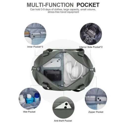 Large Expandable Travel Duffel Bag - Image 4