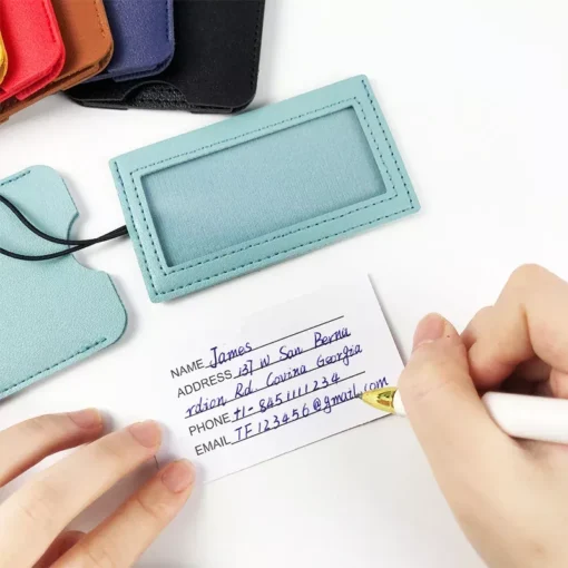 Premium PU Leather Luggage Tags - Image 3