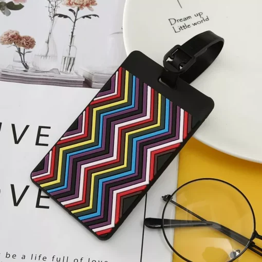 Geometric Soft Silicone Luggage Tags - Image 7