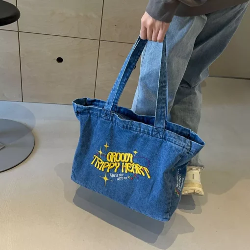 Denim Shoulder Bag - Image 4