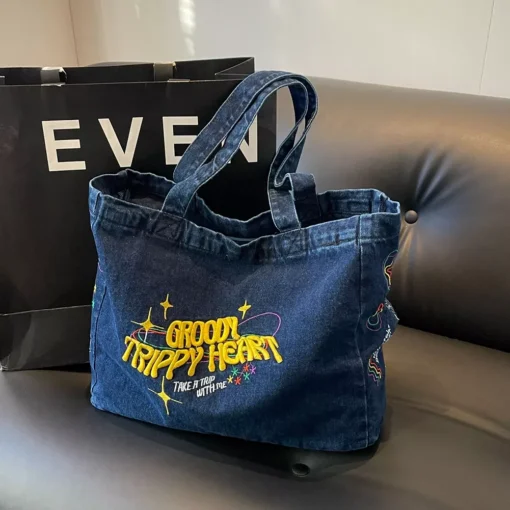 Denim Shoulder Bag - Image 2