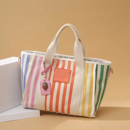 Luxury Colorful Canvas Tote Bag - Image 3