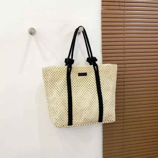Casual Large Capacity Straw Beach Tote - Image 6