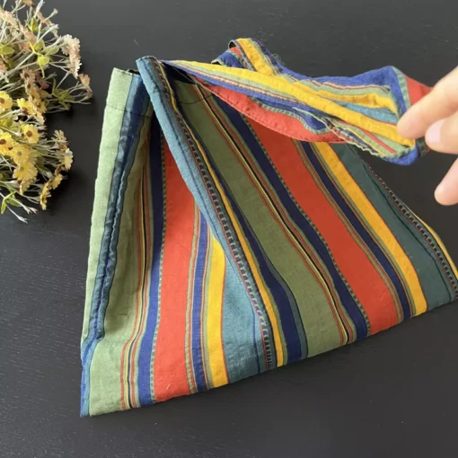 Vintage Stripe Canvas Shoulder Bag - Image 5