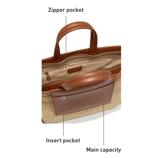 Elegant Woven Beach Tote – Large Capacity Handbag for Travel - Image 4