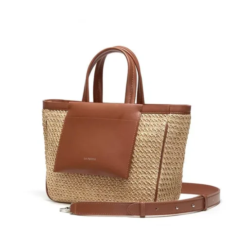 Elegant Woven Beach Tote – Large Capacity Handbag for Travel - Image 6