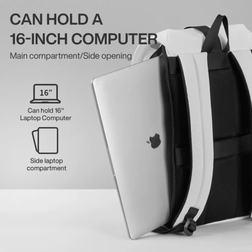 16” Laptop Backpack Waterproof Lightweight Casual Weekender Travel Bag - Image 3