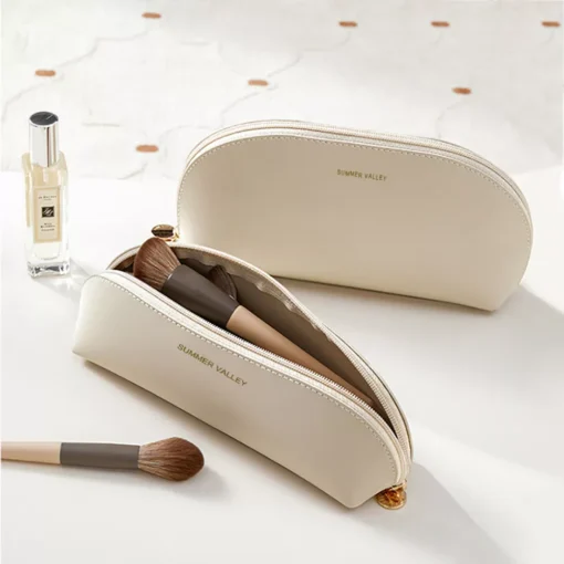 Portable PU Leather Makeup Brush Storage Bag - Image 2