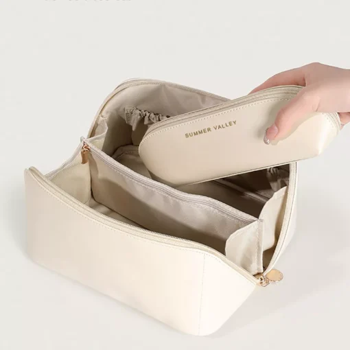 Portable PU Leather Makeup Brush Storage Bag - Image 4