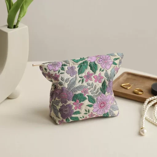 Vintage Floral Cosmetic Bag - Image 5