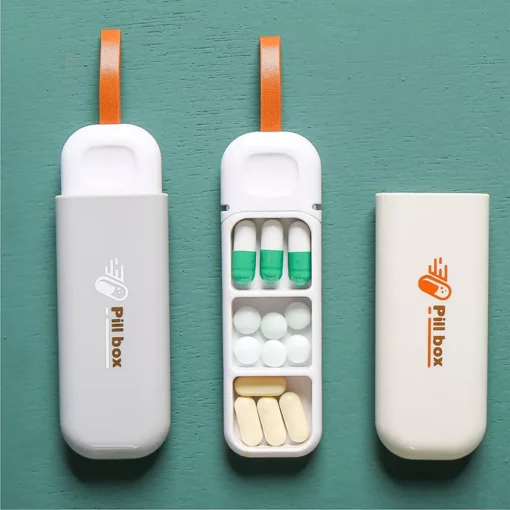 7-Day Portable Nordic Style Pill Box – 3 Grid Medicine Organizer - Image 3