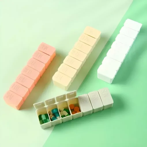 7-Day Weekly Pill Organizer with 5 Colors - Image 4