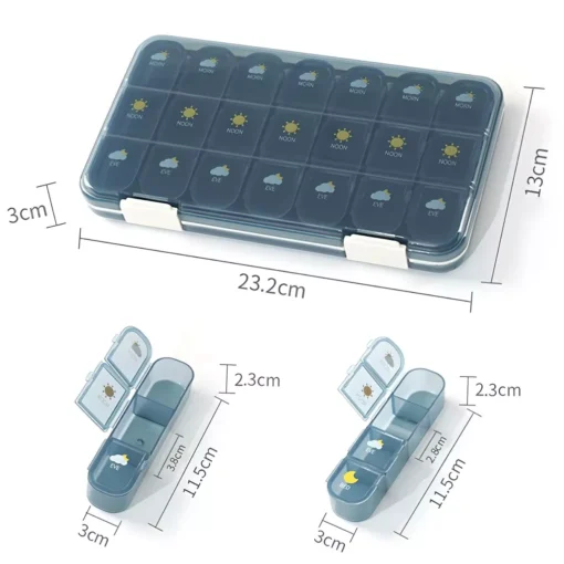 Large Capacity Weekly Pill Organizer – 21/28 Grids Pill Case - Image 7