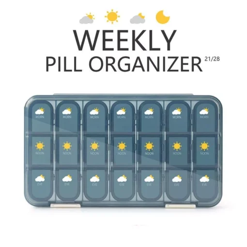 Large Capacity Weekly Pill Organizer – 21/28 Grids Pill Case - Image 5