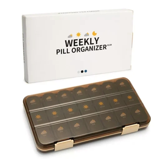 Large Capacity Weekly Pill Organizer – 21/28 Grids Pill Case