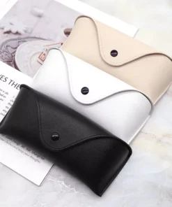 Solid Color Lightweight Leather Glasses Case