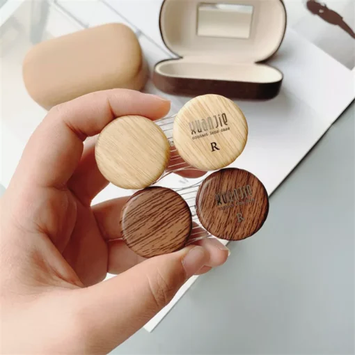 Retro Wood Grain Contact Lens Case - Image 5