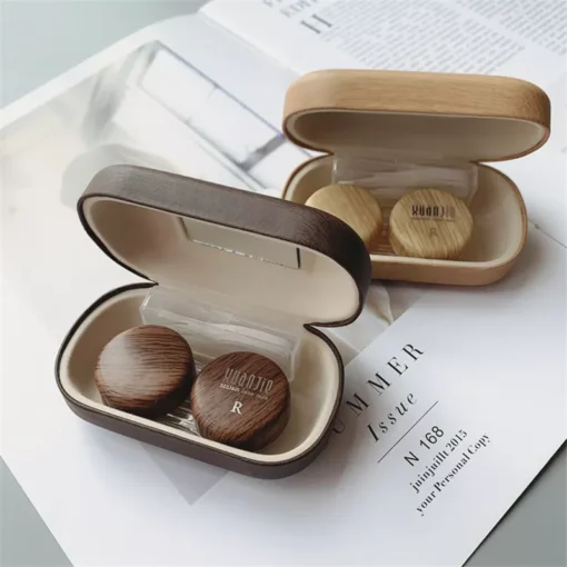 Retro Wood Grain Contact Lens Case - Image 6