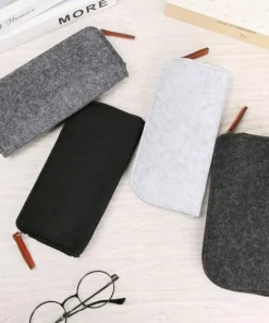Multifunctional Wool Felt Cloth Zipper Glasses Case Bag
