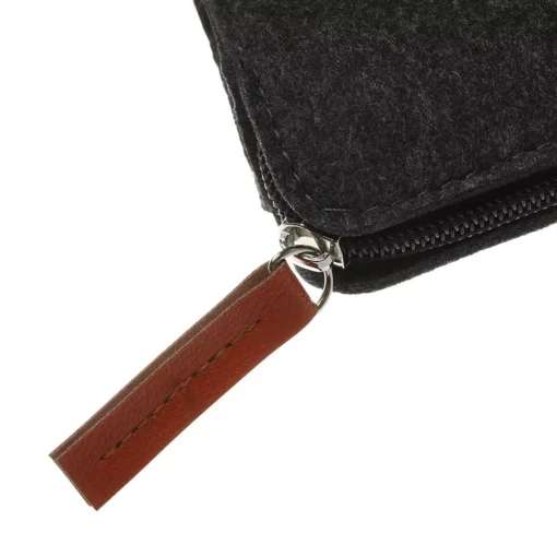 Multifunctional Wool Felt Cloth Zipper Glasses Case Bag - Image 5